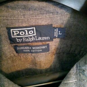 Polo Ralph Lauren button down dungaree work shirt